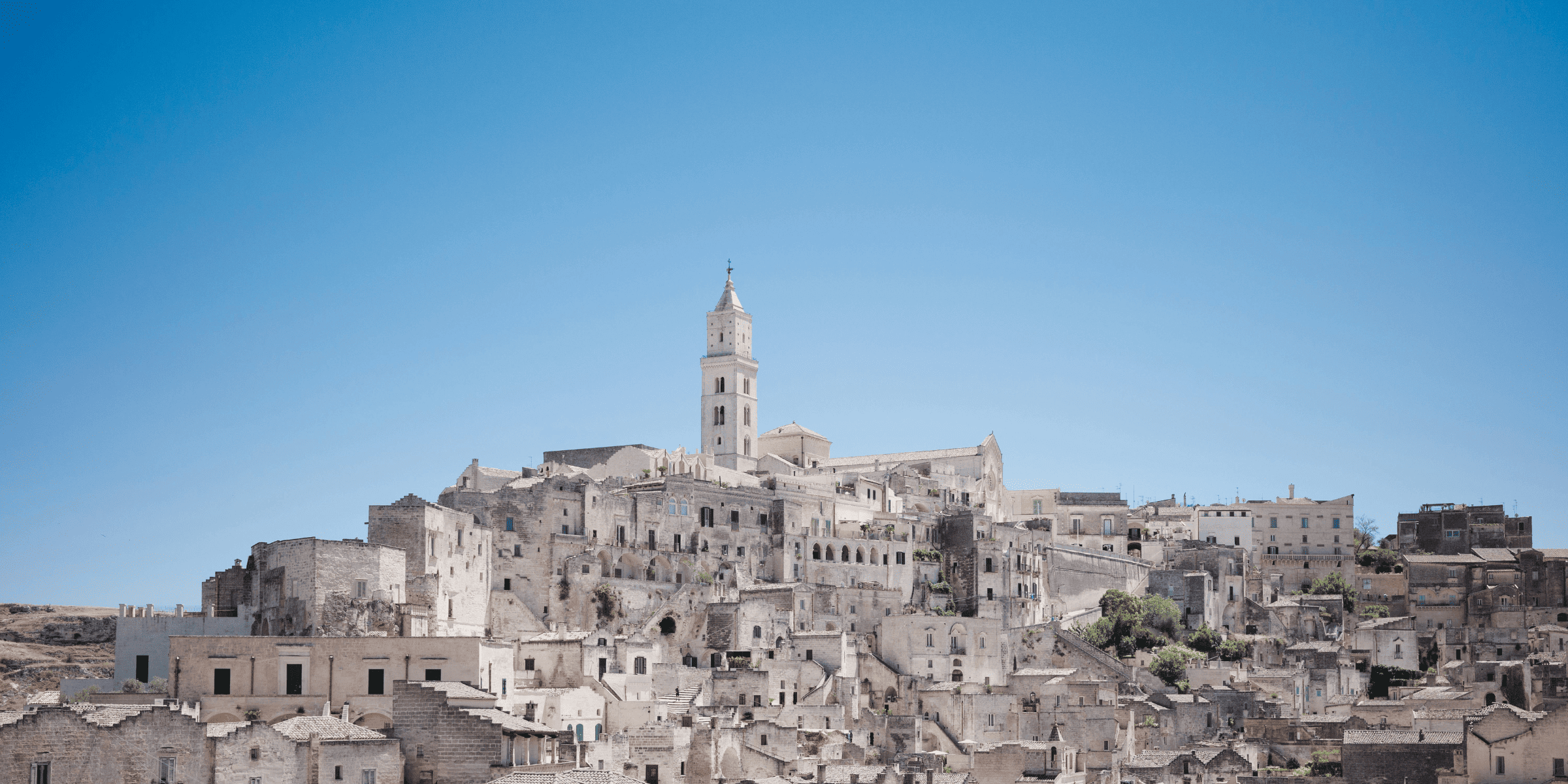 Skyline dei Sassi di Matera al tramonto